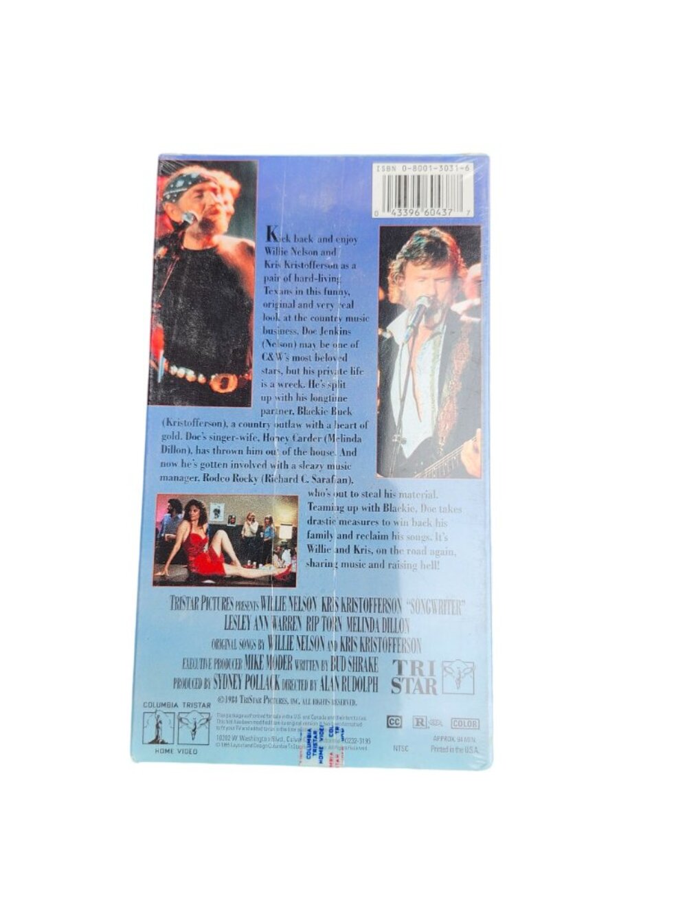 Vintage 80s Songwriter VHS Sealed Willie Nelson Kris Kristofferson TriStar New - Picture 2 of 4